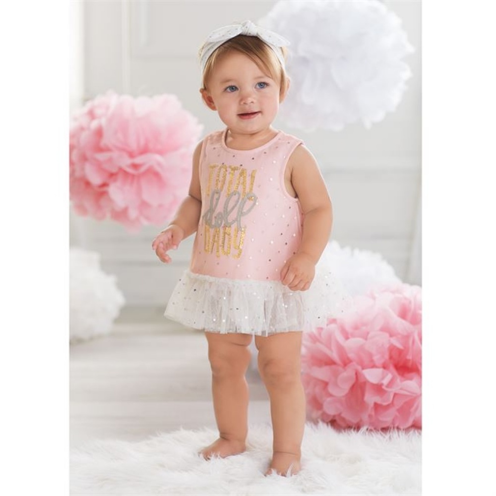 Mud pie 6-9 months pink dress with bloomers